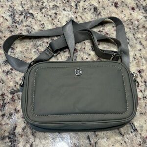 Lululemon camera bag 2L green grey color crossbody bag purse. Used once